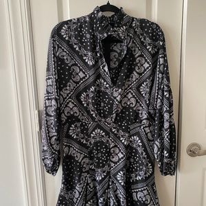 Paisly fit and flare dress